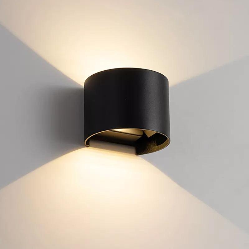 LED Væglampe Round 6W Sort