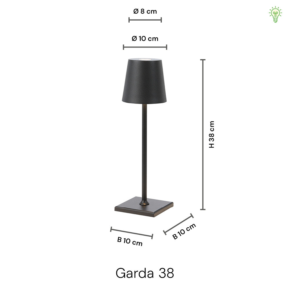 Garda 38cm Trådløs IP54 Messing
