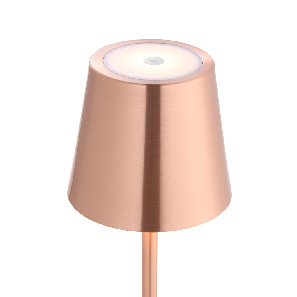 Garda Medium 30cm Trådløs Bordlampe IP54 Kobber