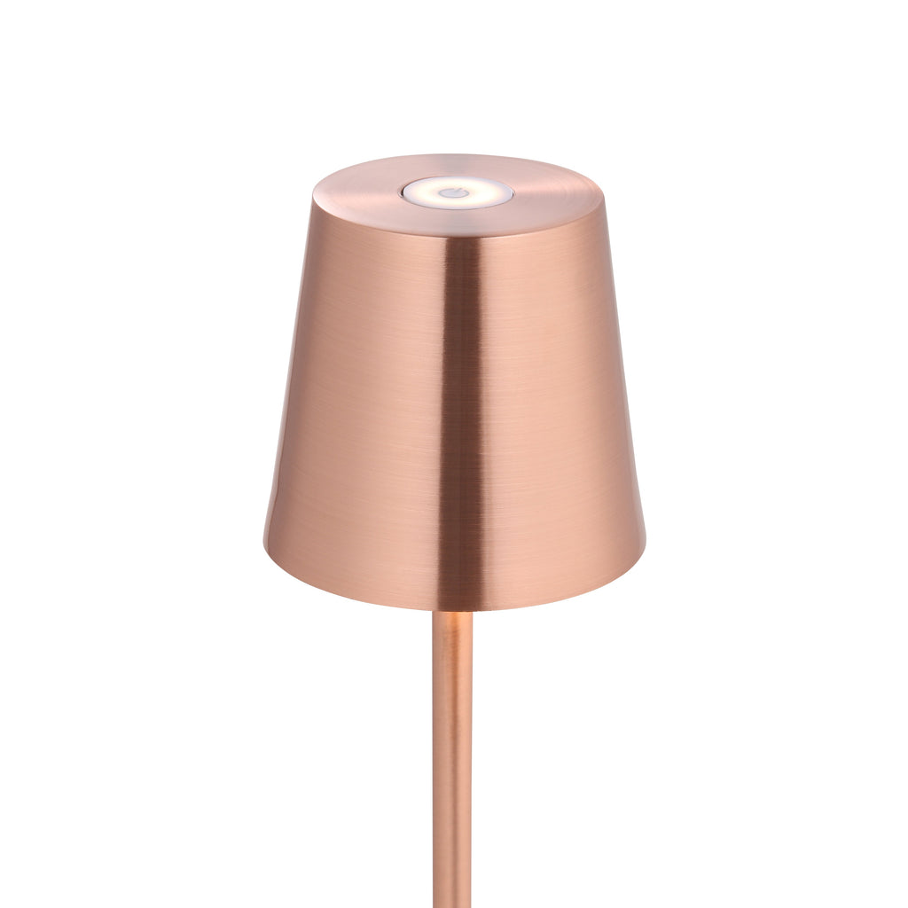 Garda Mini 24cm Trådløs Bordlampe IP54 Kobber