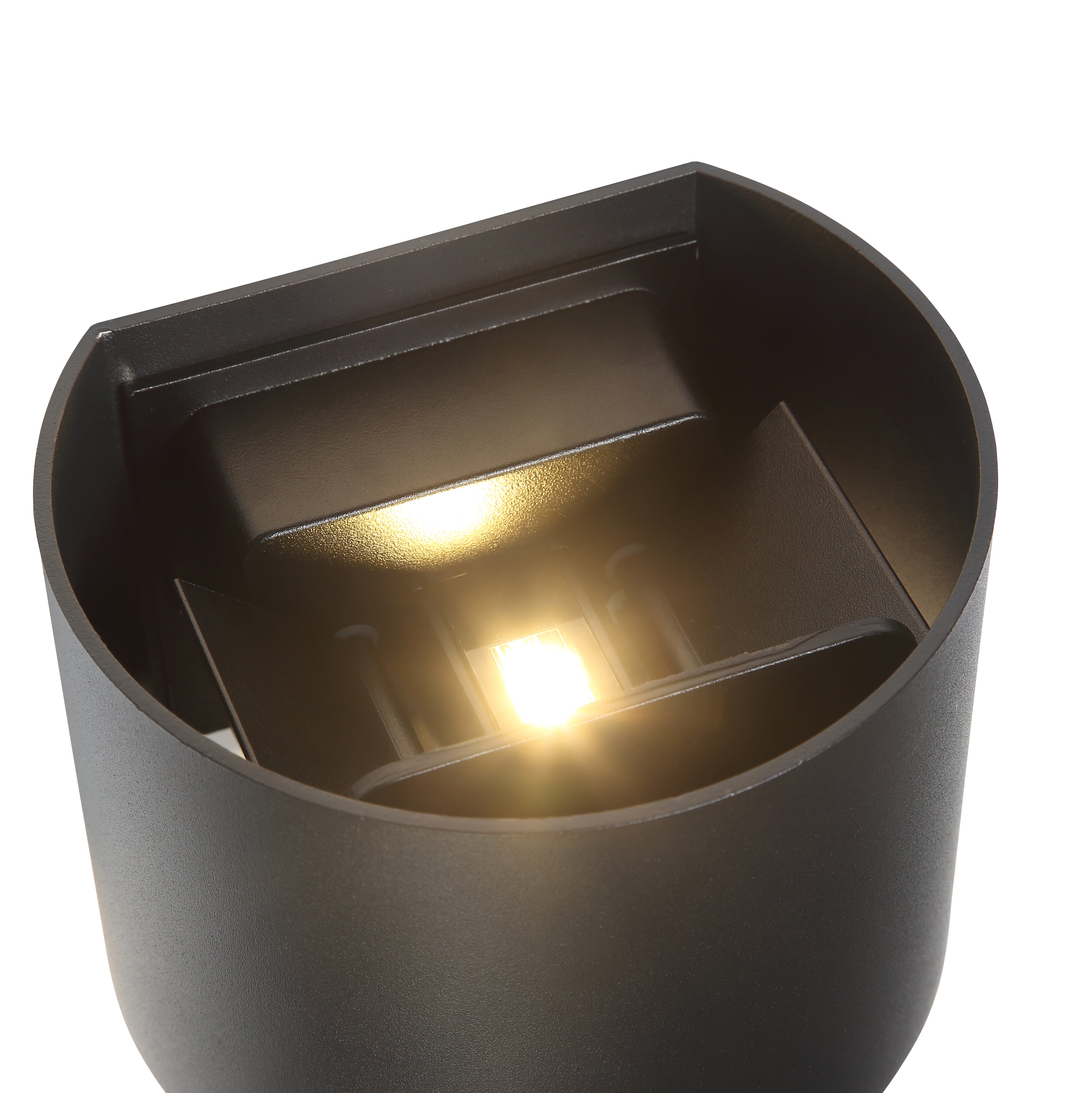 LED Væglampe Round 6W Sort