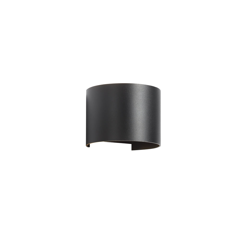 LED Væglampe Round 6W Sort