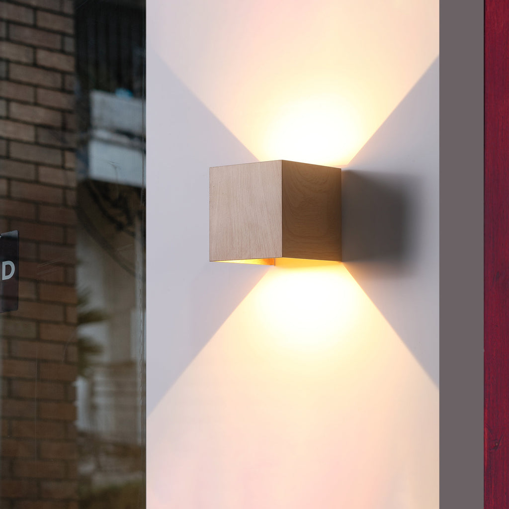 LED Væglampe 6W Udendørs Wood