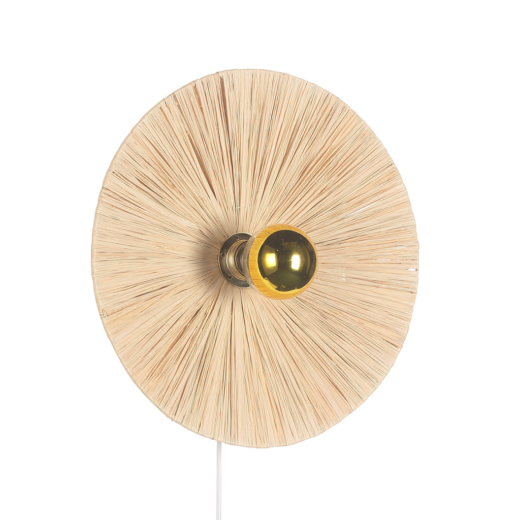 Flare Raffia Væglampe Ø40