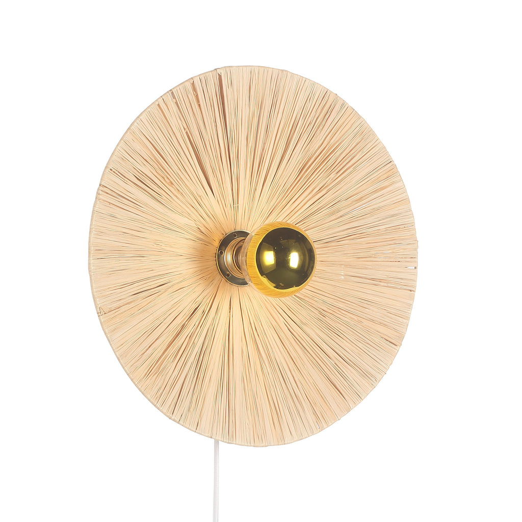 Flare Raffia Væglampe Ø40