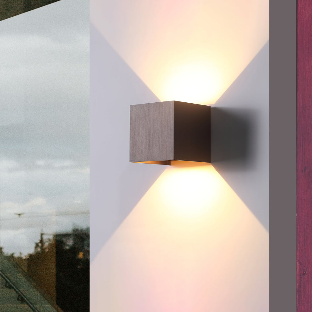 LED Væglampe 6W Udendørs Antique Copper
