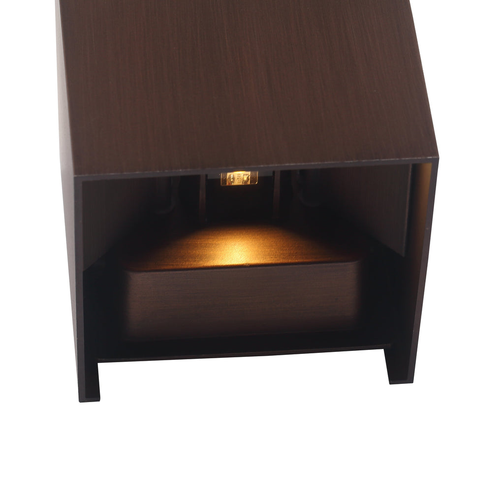 LED Væglampe 6W Udendørs Antique Copper