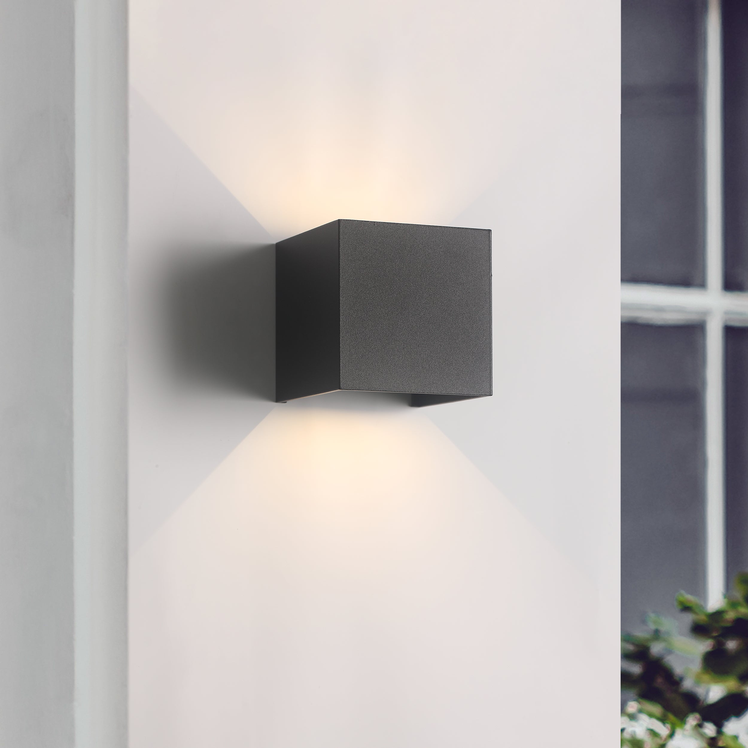 LED Væglampe 6W Udendørs Sort