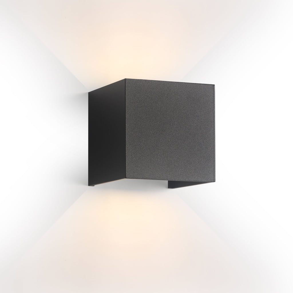 LED Væglampe 6W Udendørs Sort