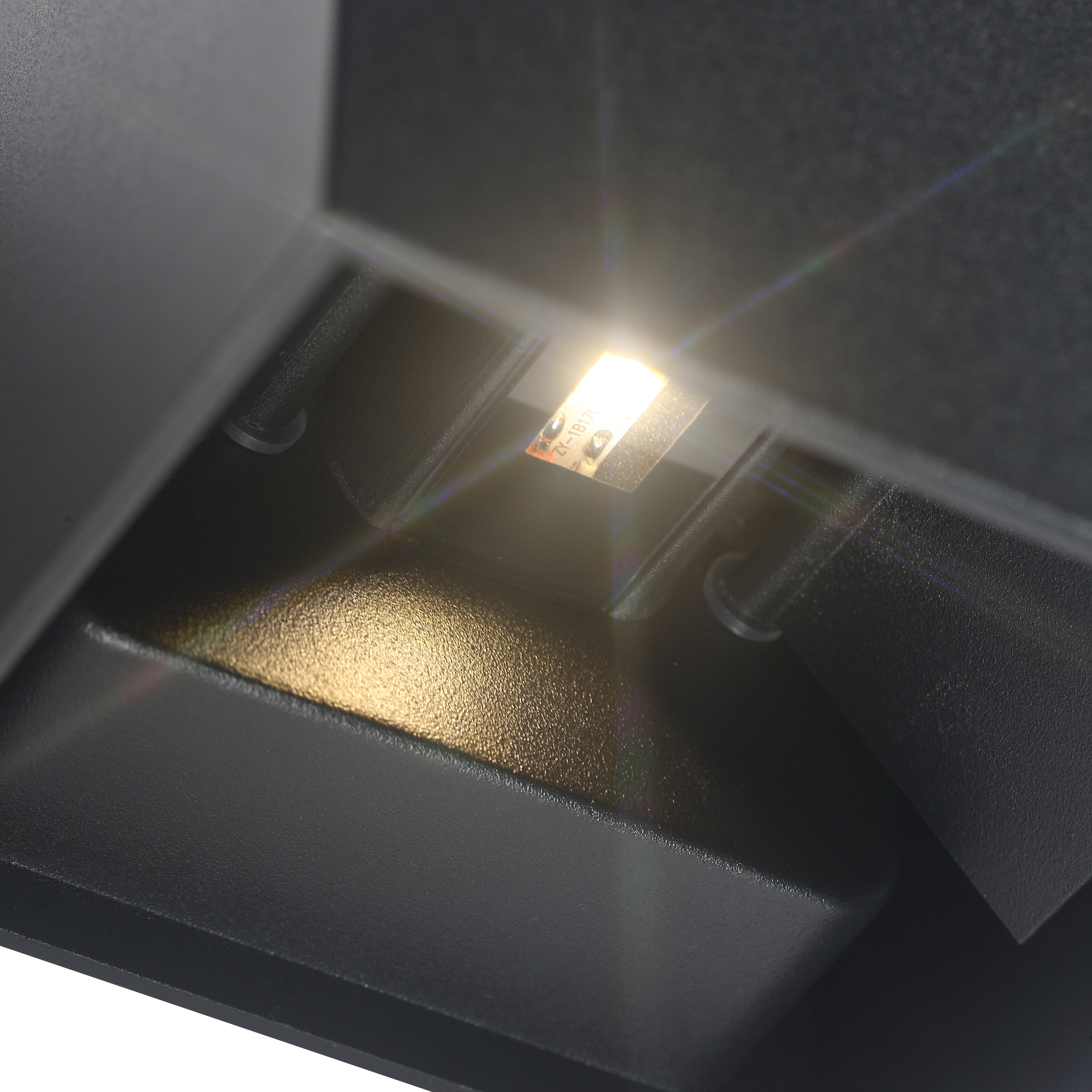 LED Væglampe 12W Udendørs Sort