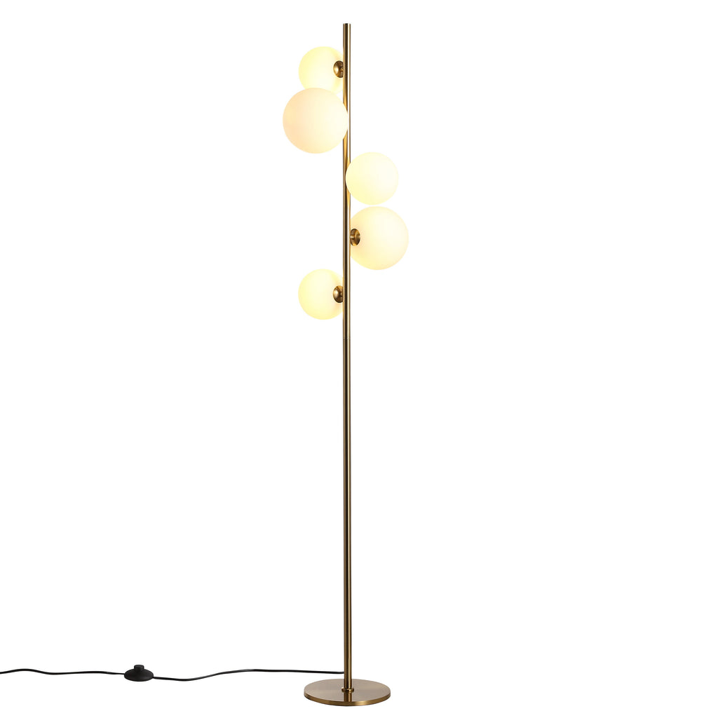 Valencia Gulvlampe Messing/Opal