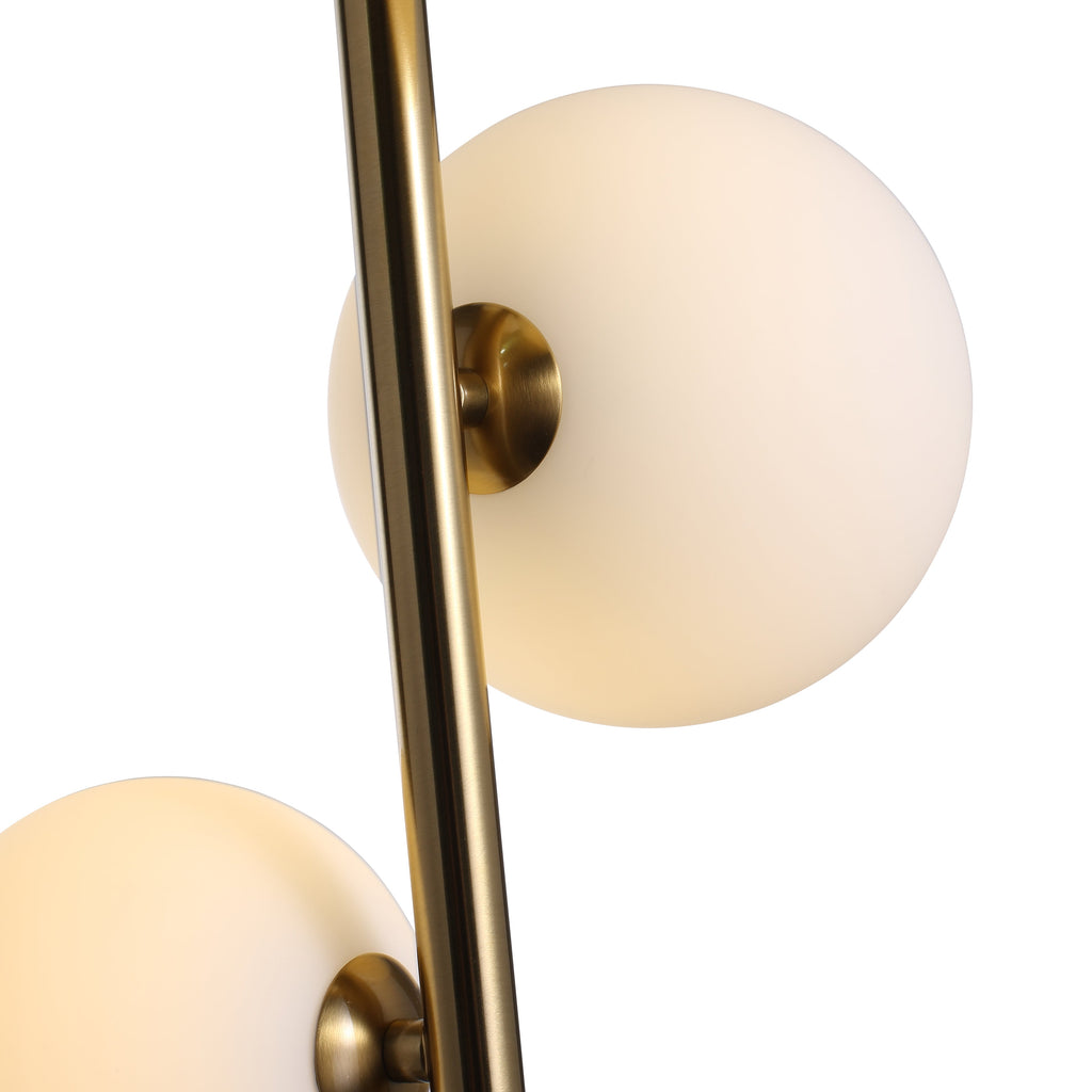Valencia Gulvlampe Messing/Opal