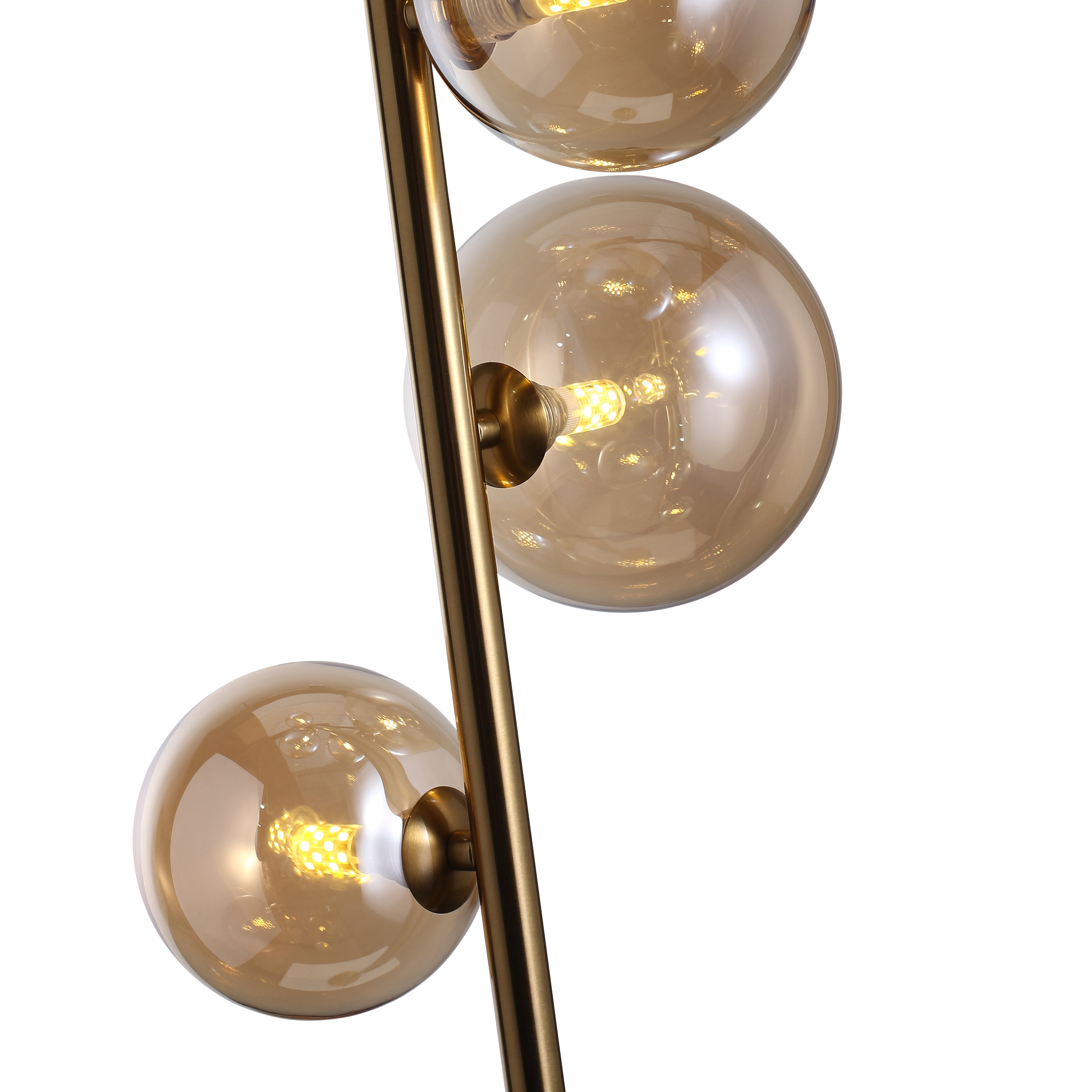 Valencia Gulvlampe Messing/Amber
