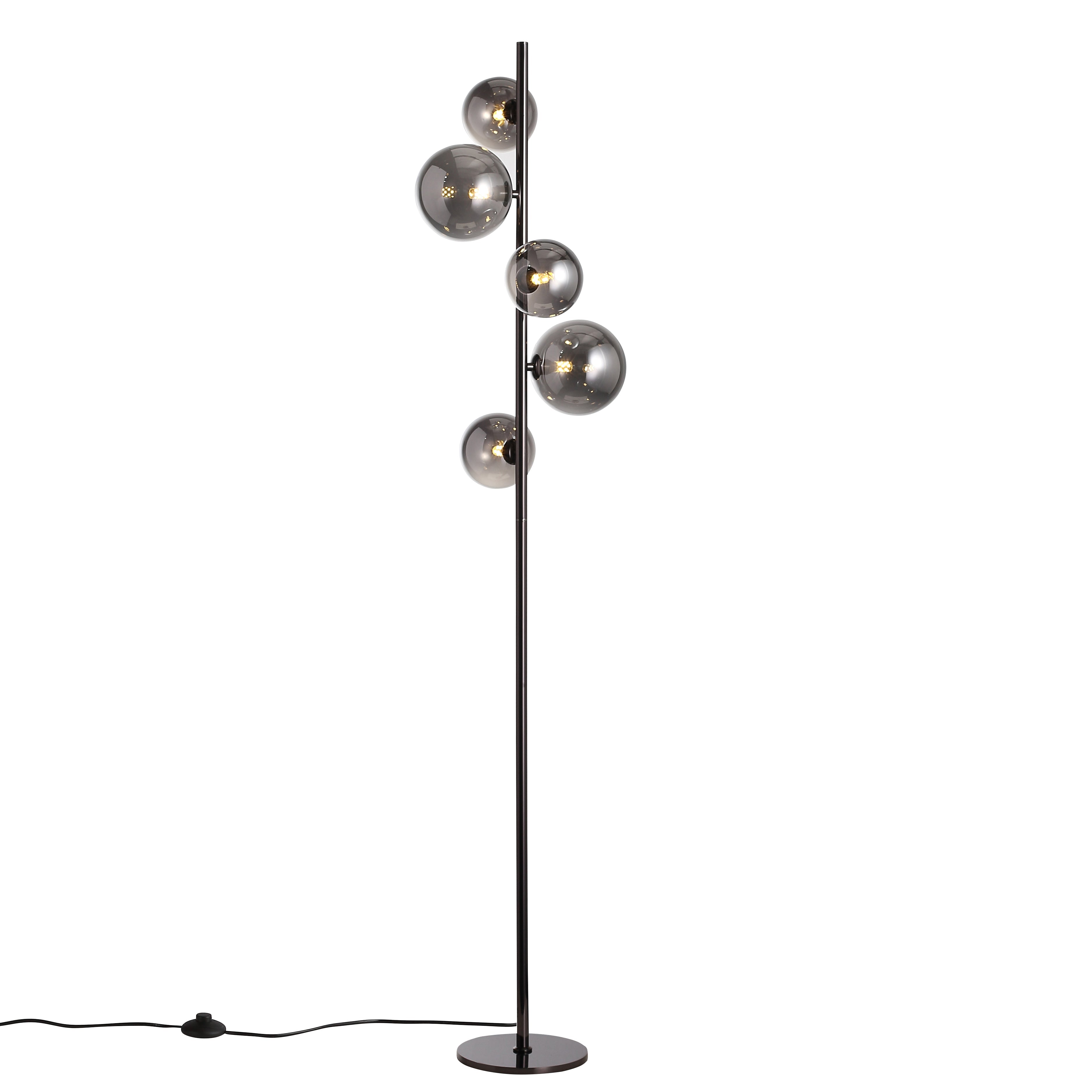 Valencia Gulvlampe Titanium/Smoke