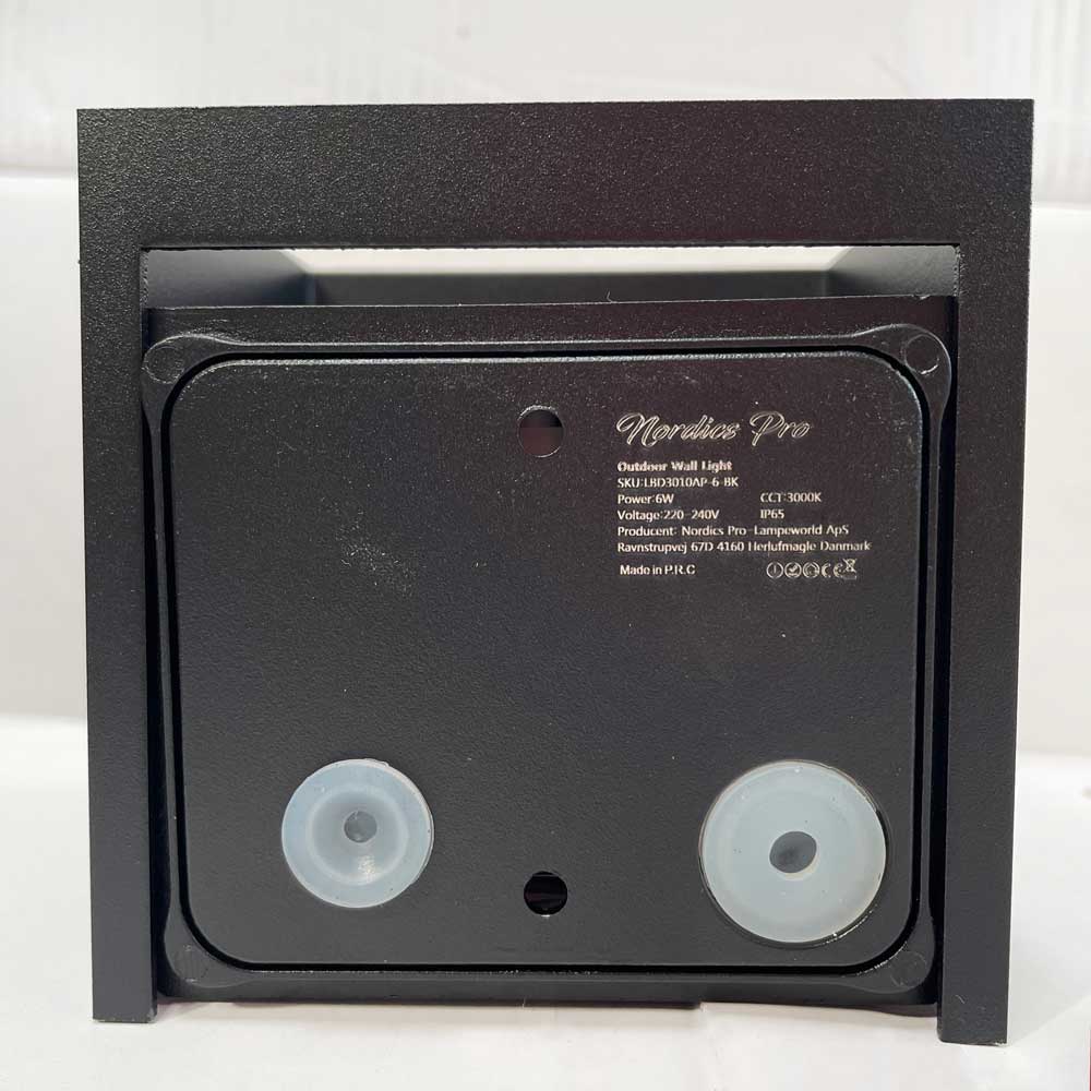 LED Væglampe 12W Udendørs Sort