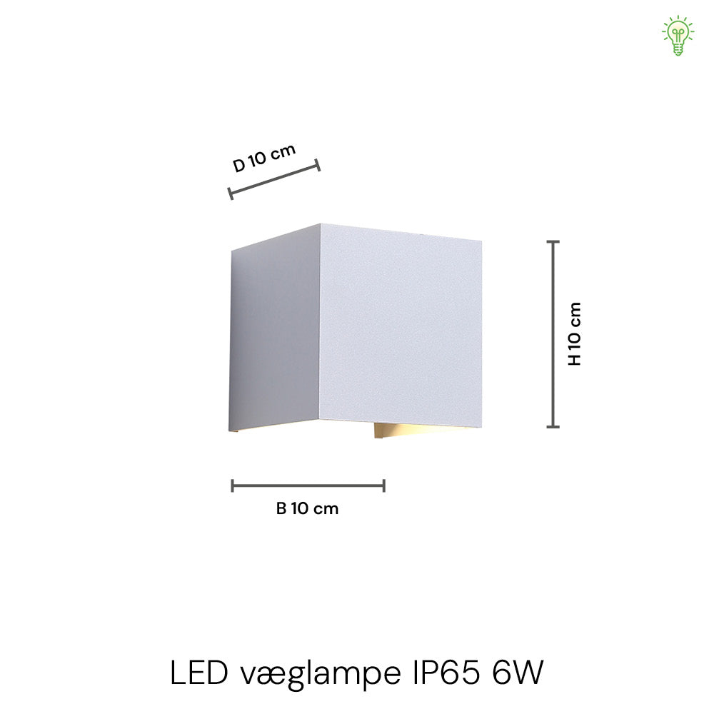 LED Væglampe 6W Udendørs Antique Copper
