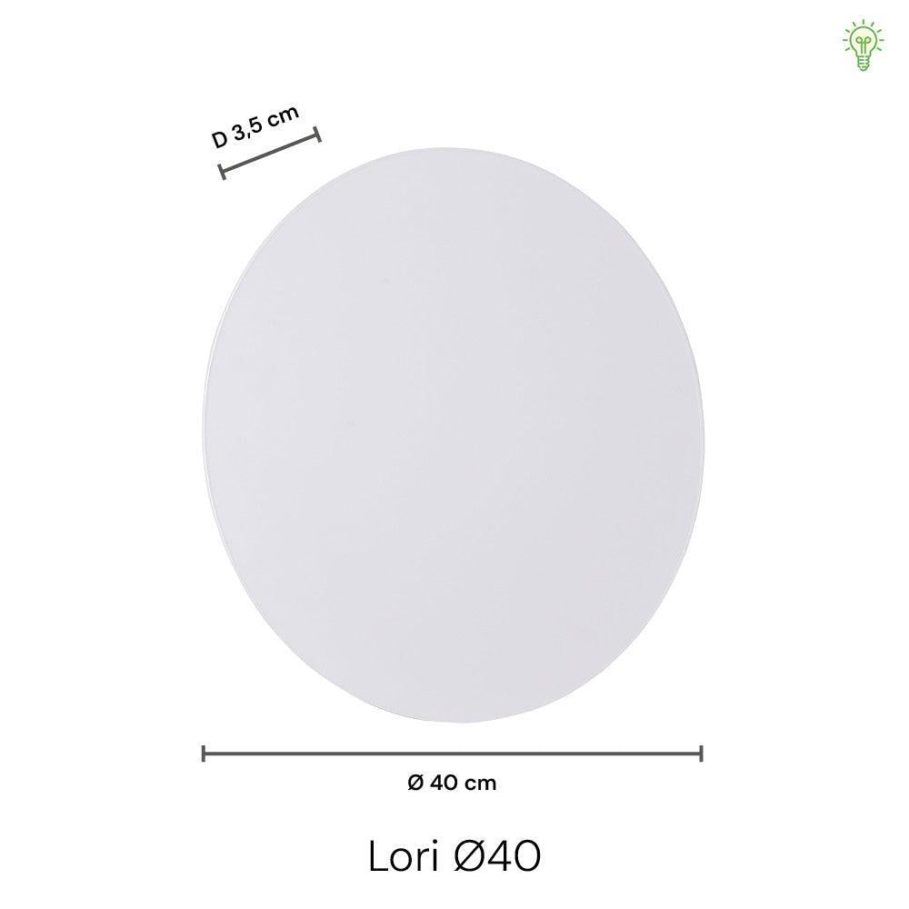 Lori Væglampe Ø40 Hvid