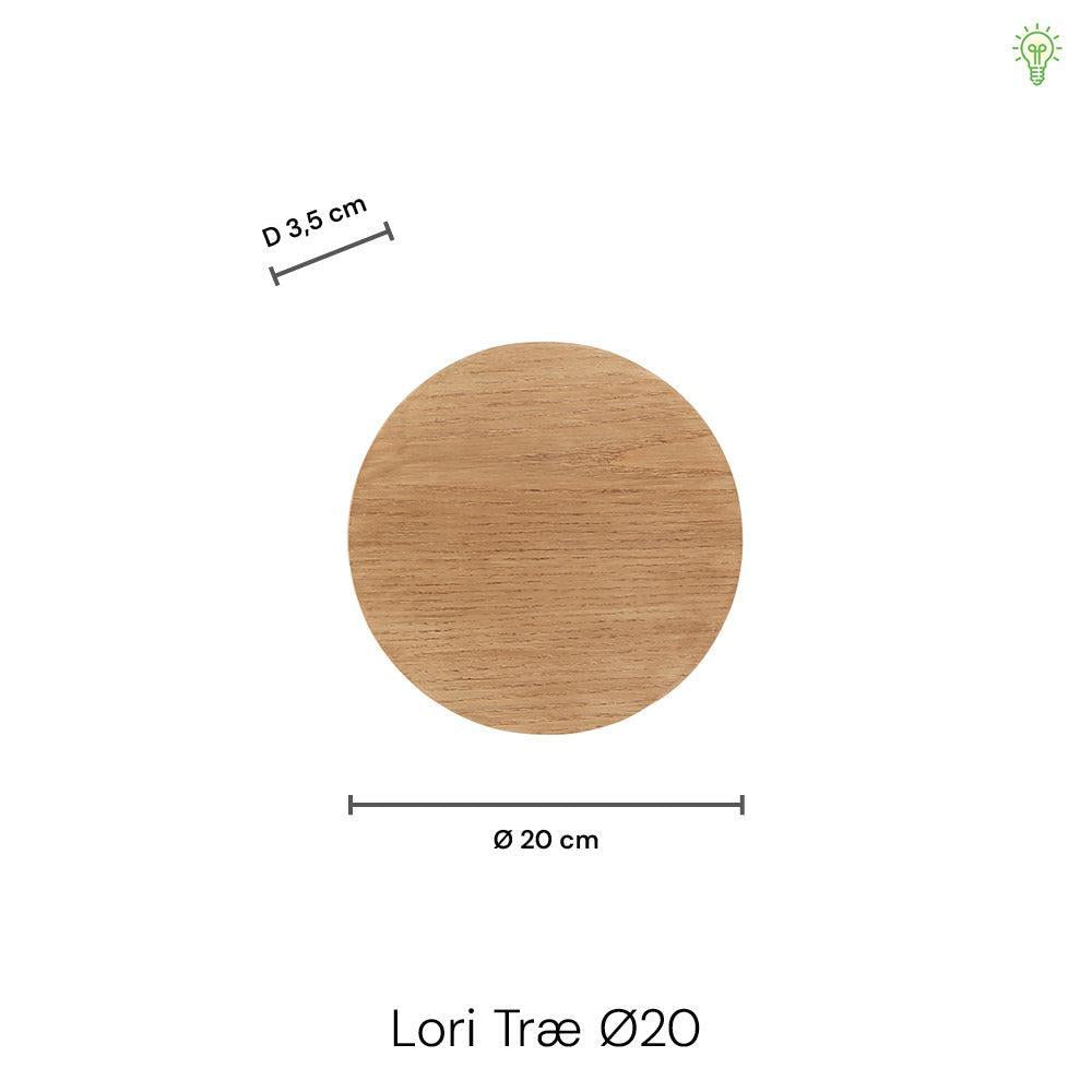 Lori Væglampe Ø20 Træ