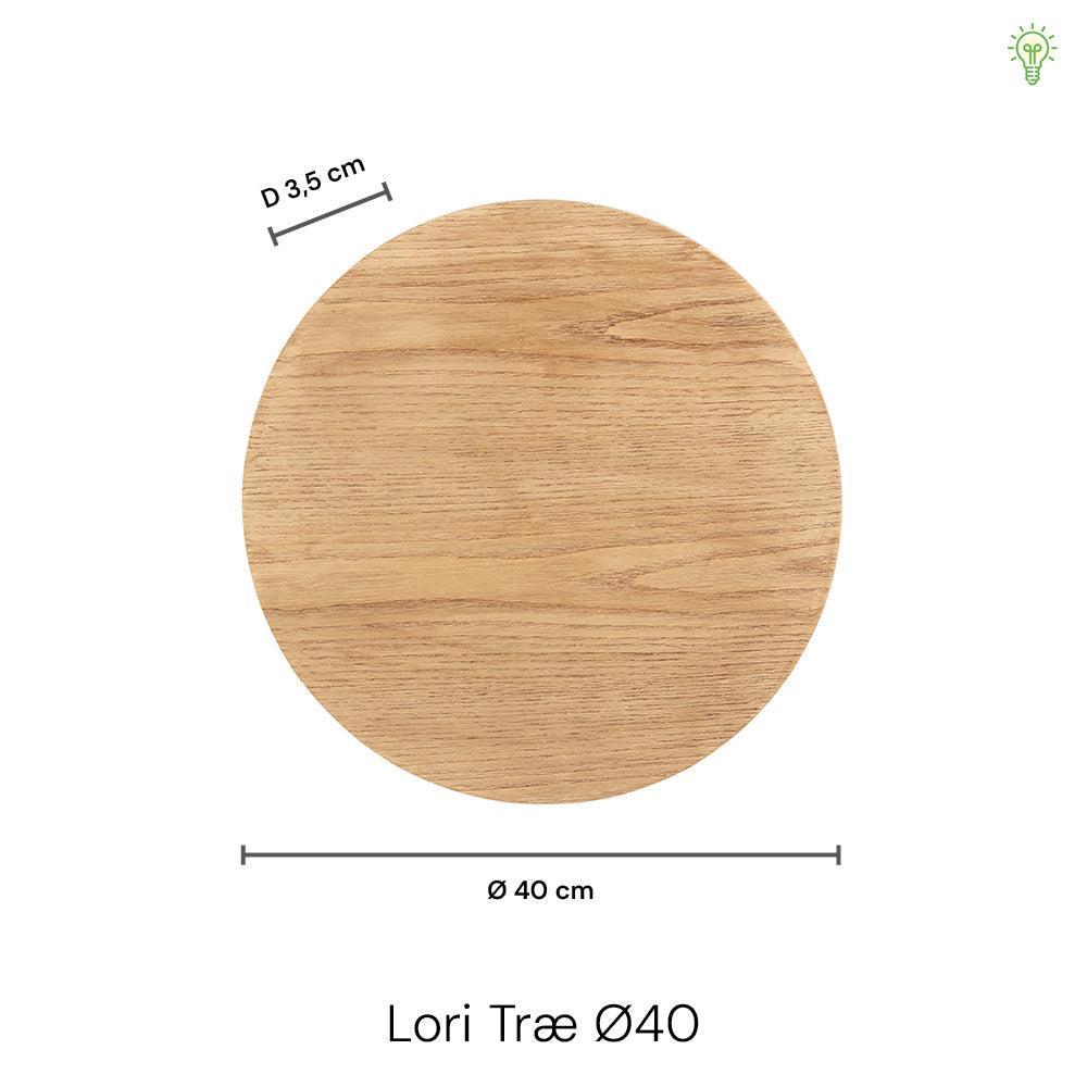 Lori Væglampe Ø40 Træ
