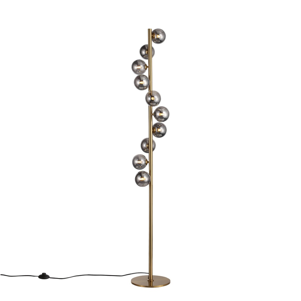 Trento Gulvlampe Messing/Smoke