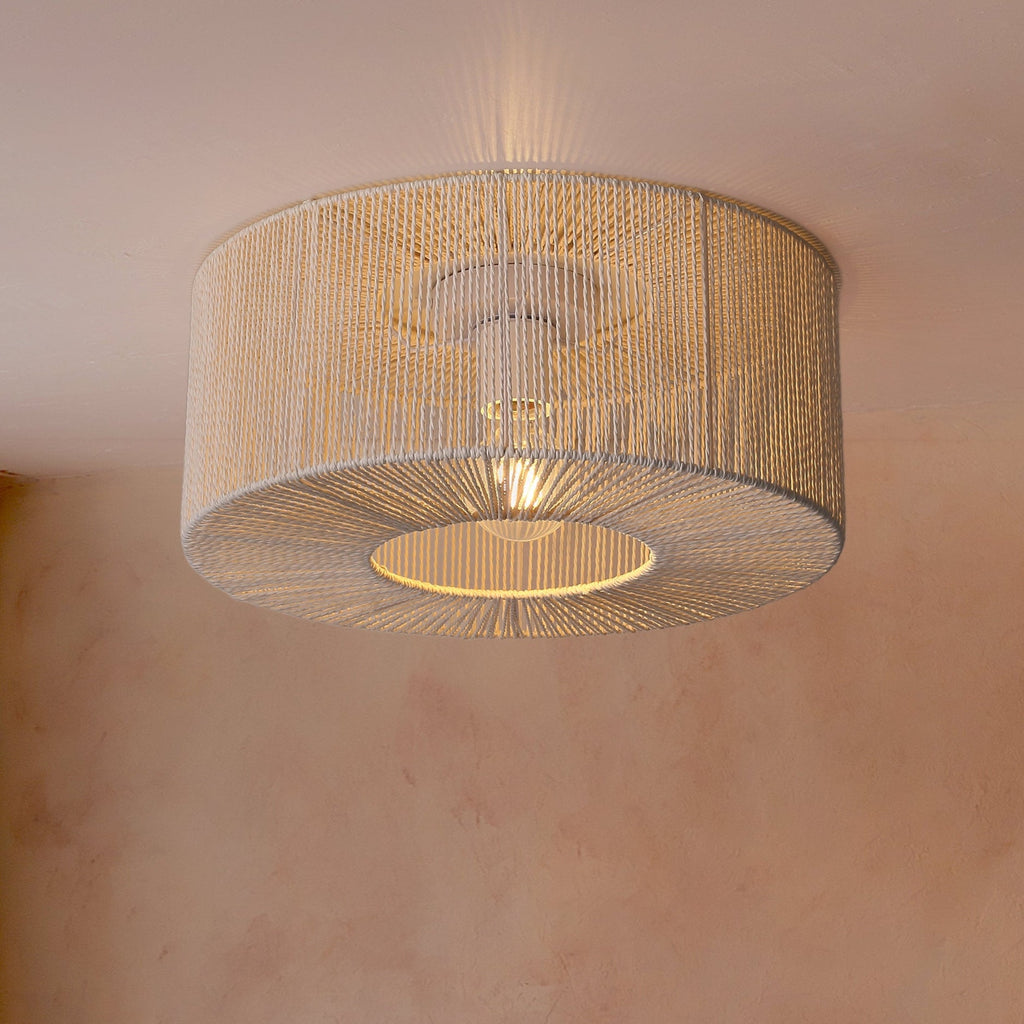 Braided Loftlampe Ø46 Raw White