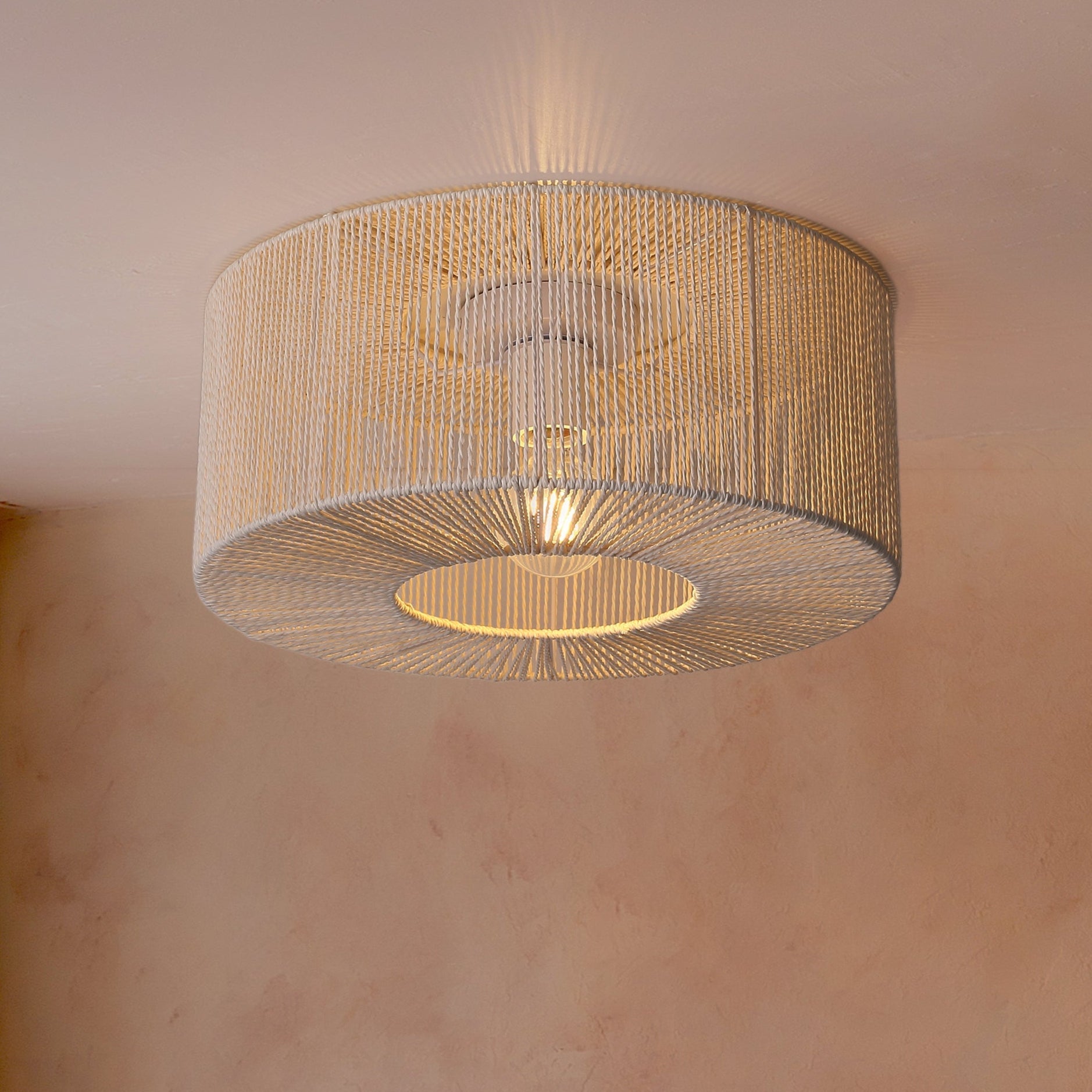 Braided Loftlampe Ø46 Raw White