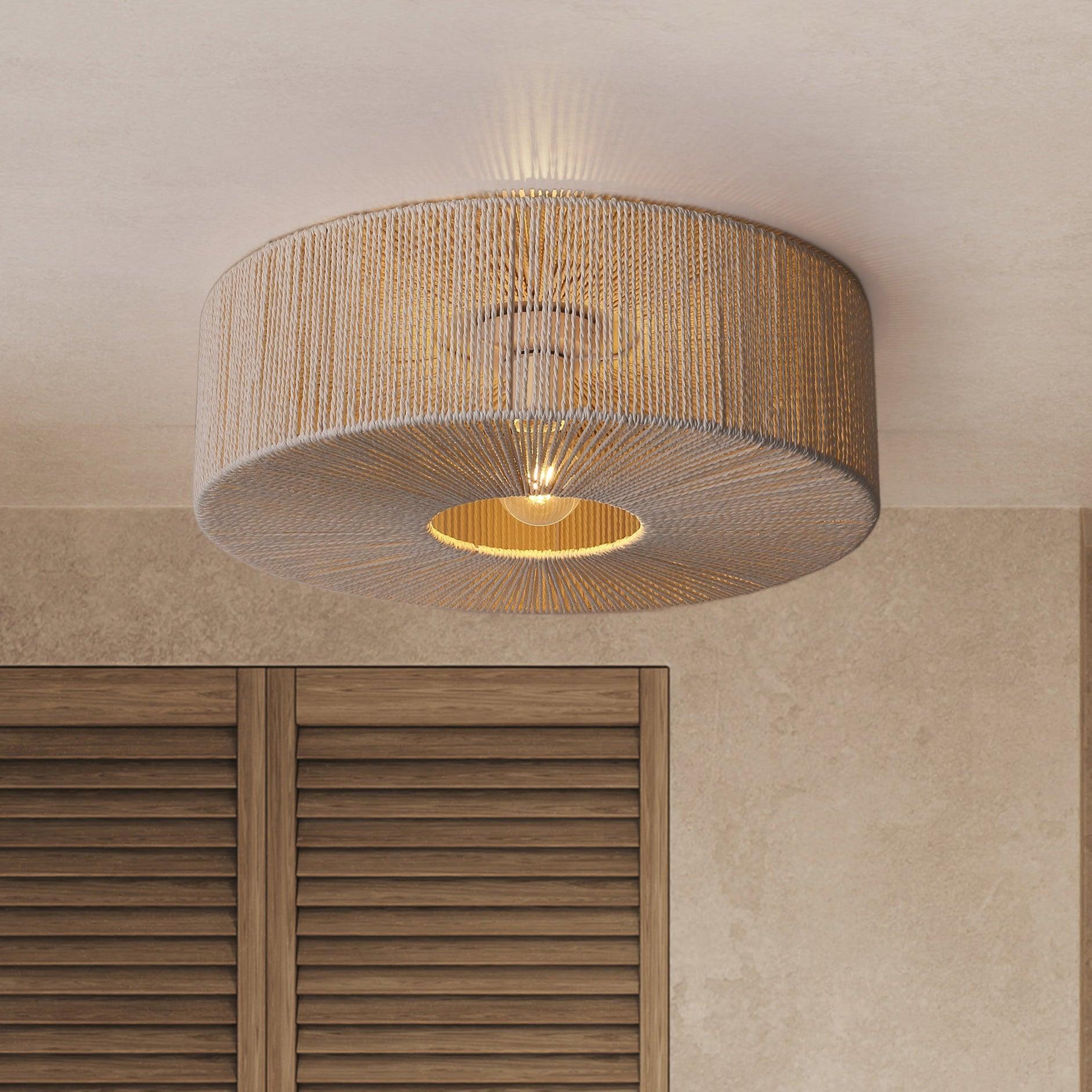 Braided Loftlampe Ø60 Raw White