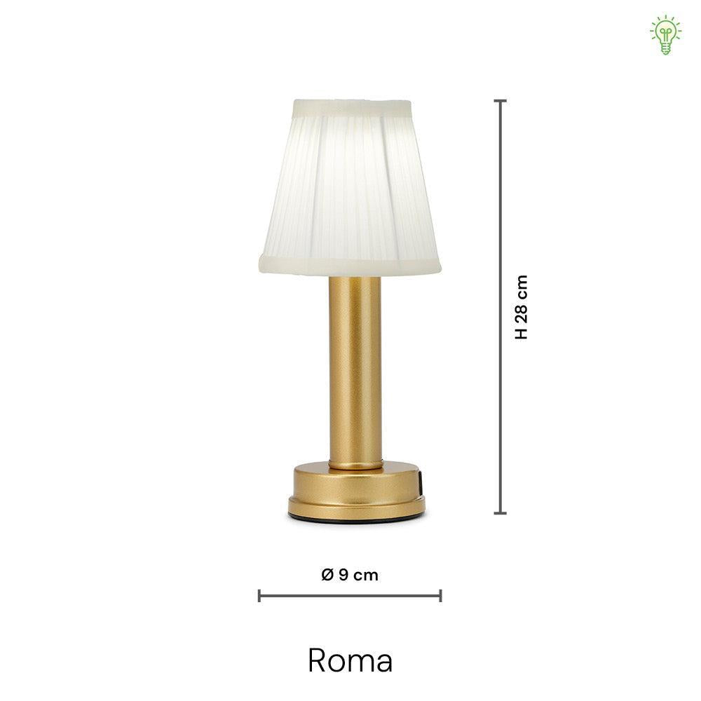 Roma LED Trådløs Bordlampe Messing