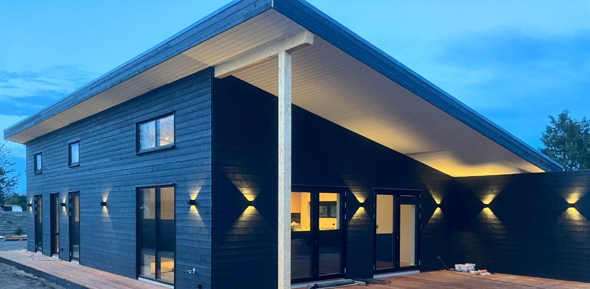LED Væglampe 12W Udendørs Sort