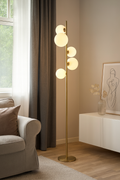 Valencia Gulvlampe Messing/Opal