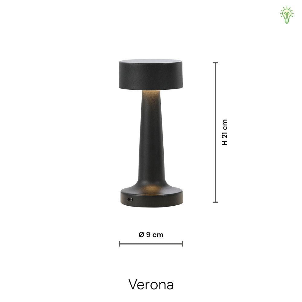 Verona LED Trådløs Bordlampe Kobber