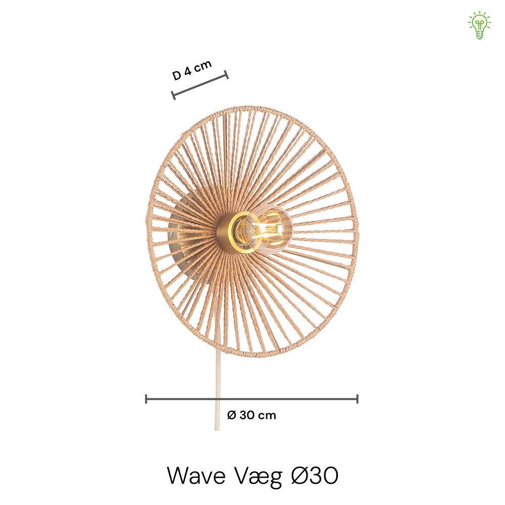 Wave Væglampe Ø30
